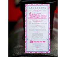 Vintage Train Girl Invitation - Pink and Gray - Birthday Party Printable Invitation